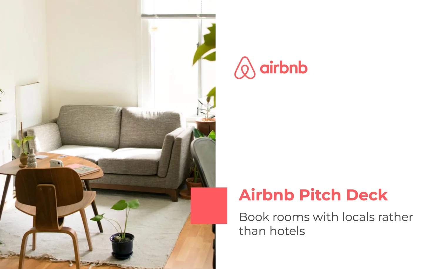 Airbnb Pitch Deck slide example