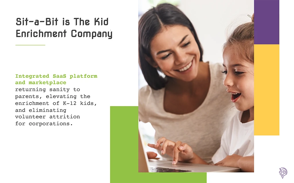 Sit-a-Bit presentation slide example.