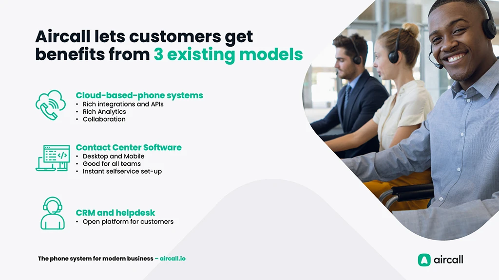 Aircall presentation slide example.