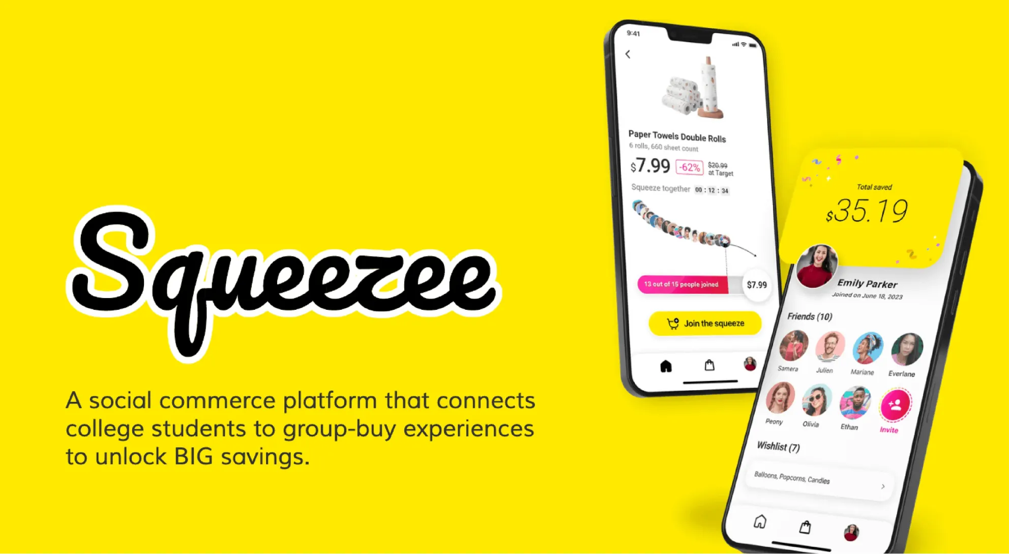 Squeezee Pitch Deck, cover slide